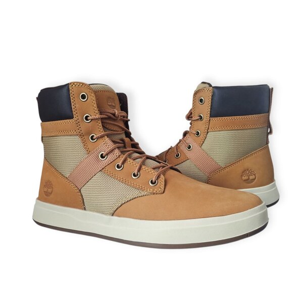 Timberland Men's Davis Square Chukka Boot. Color-Wheat Nubuck. Choose Size - Picture 3 of 6